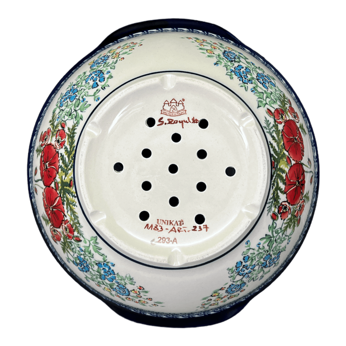 Colander, 10" in "Floral Crescent" by Zaklady | Y1183A-ART237