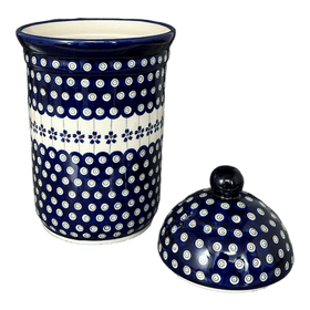 Polish Pottery Zaklady 2 Liter Container (Petite Floral Peacock) | Y1244-A166A Additional Image at PolishPotteryOutlet.com