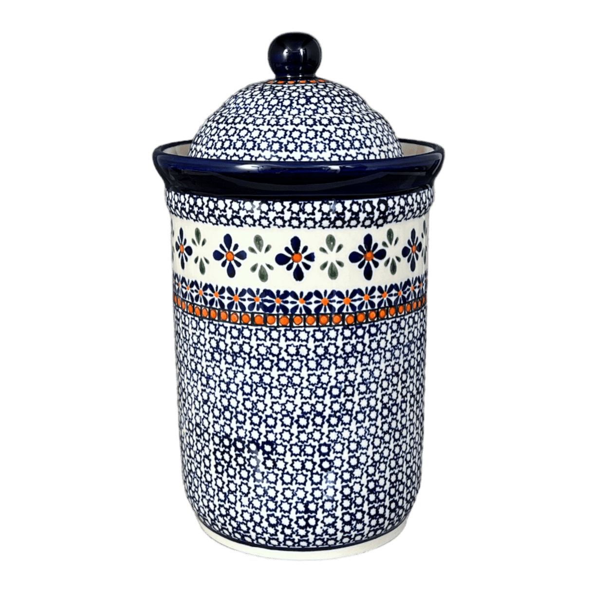 Canister, 2 Liter in "Blue Mosaic Flower" by Zaklady | Y1244-A221A