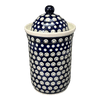 Polish Pottery Zaklady 2 Liter Container (Peacock Burst) | Y1244-D487 at PolishPotteryOutlet.com