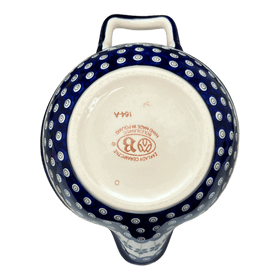Polish Pottery Zaklady 1.25 Quart Batter Bowl (Petite Floral Peacock) | Y1252-A166A Additional Image at PolishPotteryOutlet.com