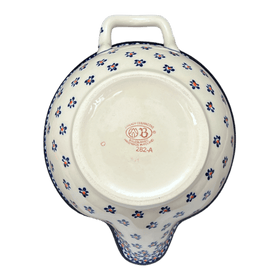 Polish Pottery Zaklady 1.25 Quart Batter Bowl (Falling Blue Daisies) | Y1252-A882A Additional Image at PolishPotteryOutlet.com