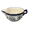 Polish Pottery Zaklady 1.25 Quart Batter Bowl (Blue Tulips) | Y1252-ART160 at PolishPotteryOutlet.com