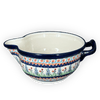 Polish Pottery Zaklady 1.25 Quart Mixing Bowl (Lilac Garden) | Y1252-DU155 at PolishPotteryOutlet.com