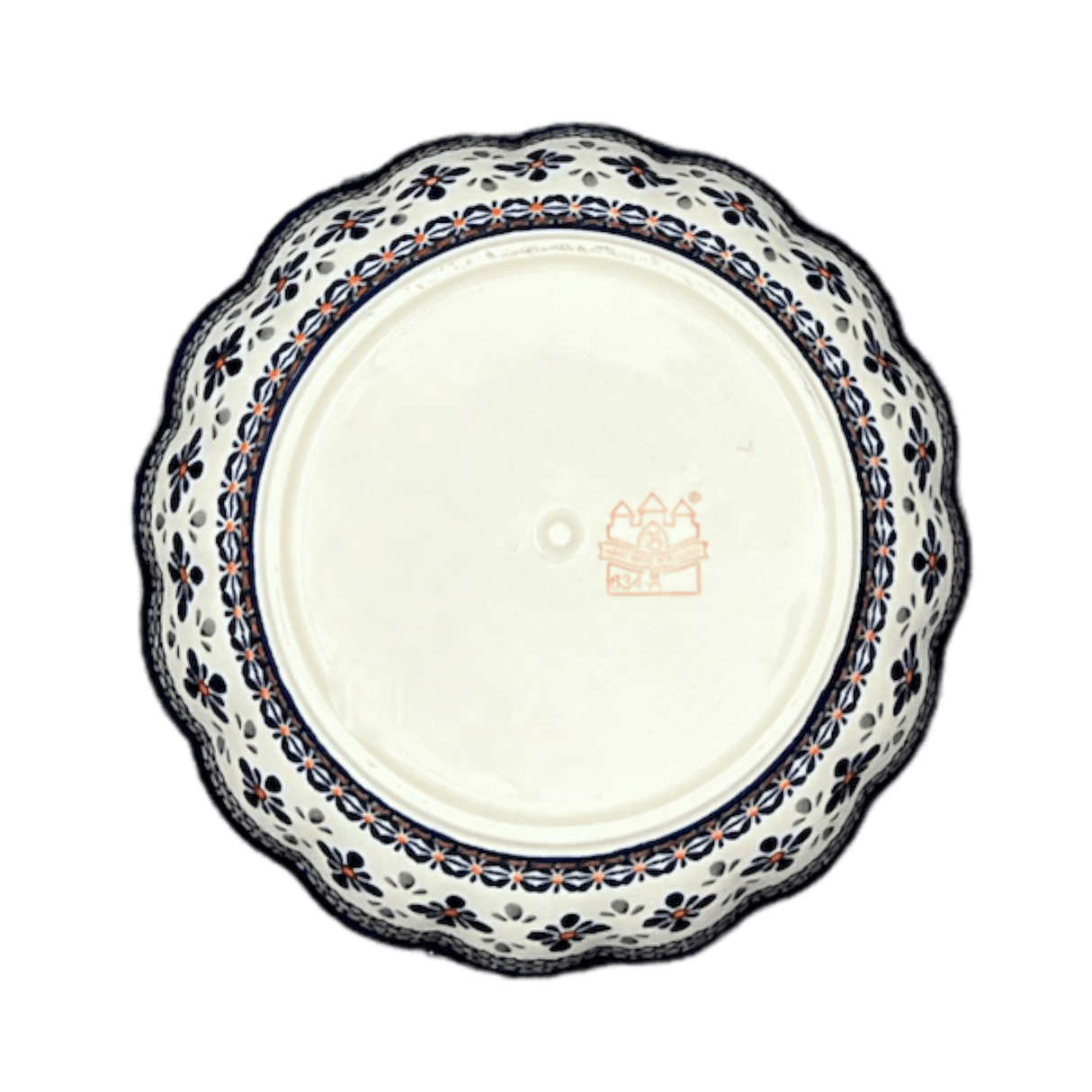Bowl, Round, Scalloped, Deep, 9.5" in "Emerald Mosaic" by Zaklady | Y1279A-DU60