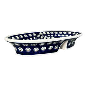 Polish Pottery Zaklady 11.75" x 7" Dual Dish (Peacock Burst) | Y1280A-D487 Additional Image at PolishPotteryOutlet.com