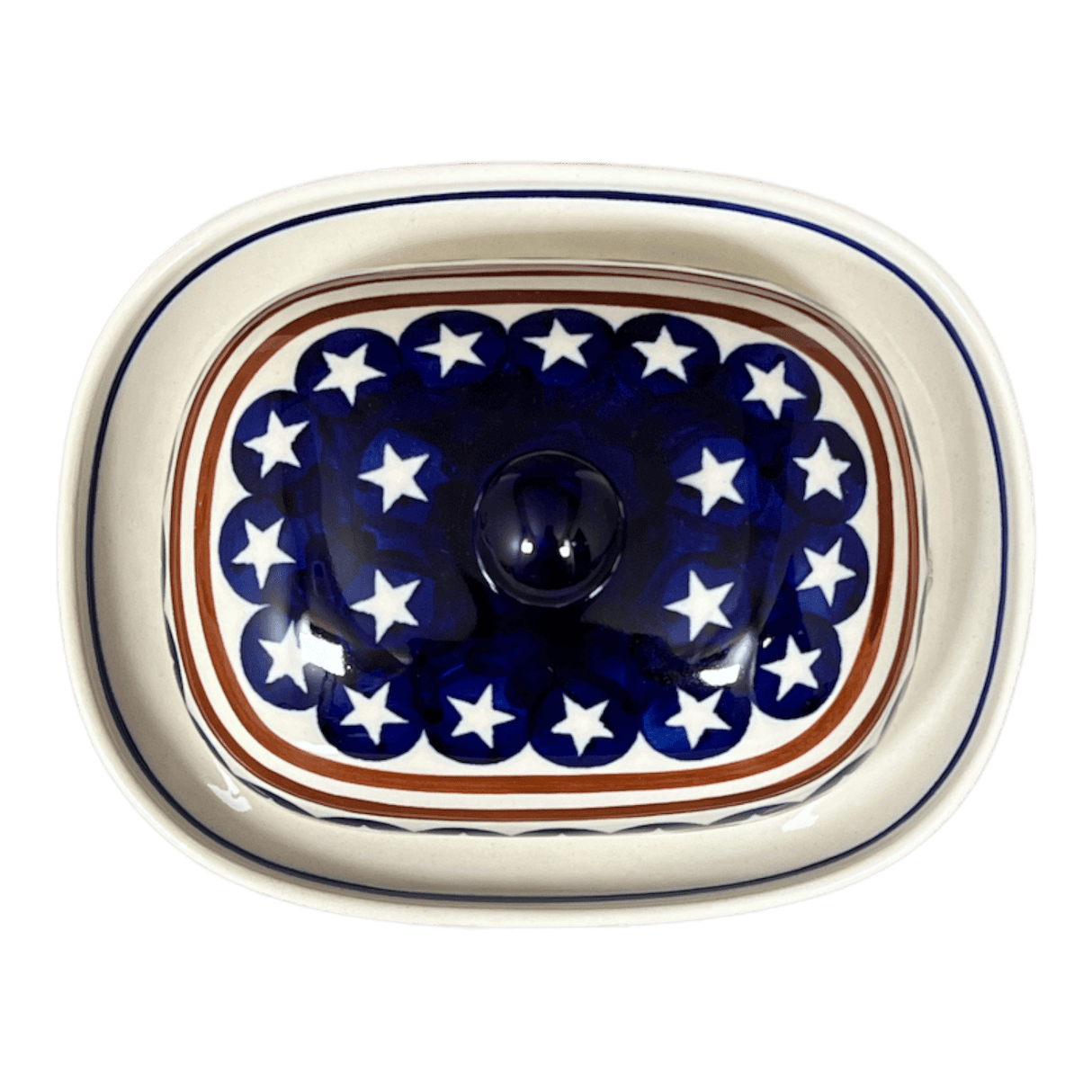 Butter Dish, Large, 6" x 8" in "Stars & Stripes" by Zaklady | Y1394-D81