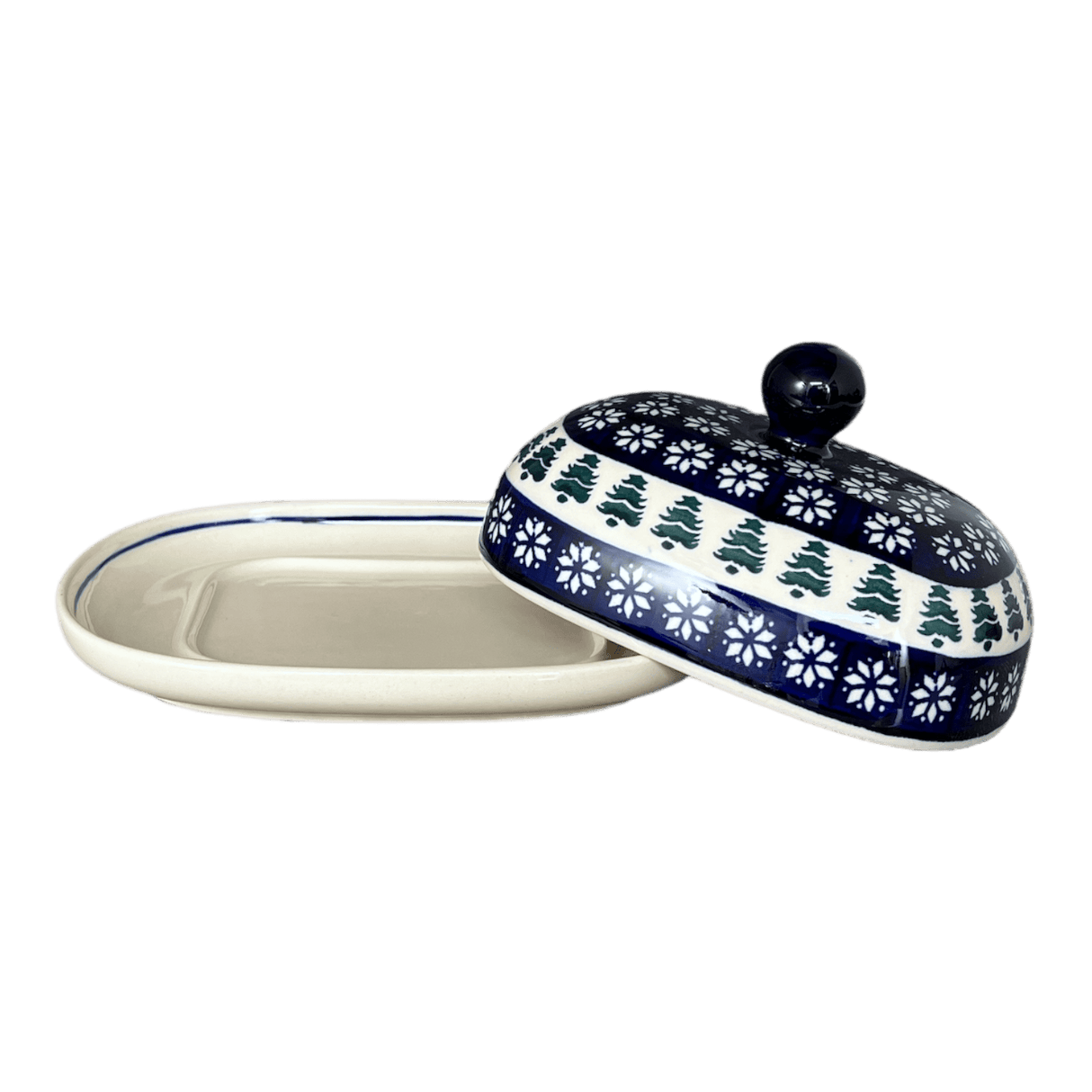 Butter Dish, Large, 6" x 8" in "Floral Pine" by Zaklady | Y1394-D914