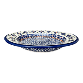 Polish Pottery Zaklady Soup Plate (Blue Mosaic Flower) | Y1419A-A221A Additional Image at PolishPotteryOutlet.com
