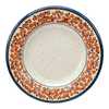 Polish Pottery Zaklady Soup Plate (Orange Wreath) | Y1419A-DU52 at PolishPotteryOutlet.com