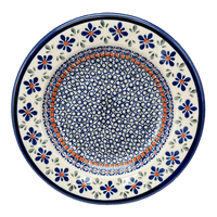 A picture of a Polish Pottery Zaklady Soup Plate (Emerald Mosaic) | Y1419A-DU60 as shown at PolishPotteryOutlet.com/products/9-25-soup-plate-emerald-mosaic-y1419a-du60
