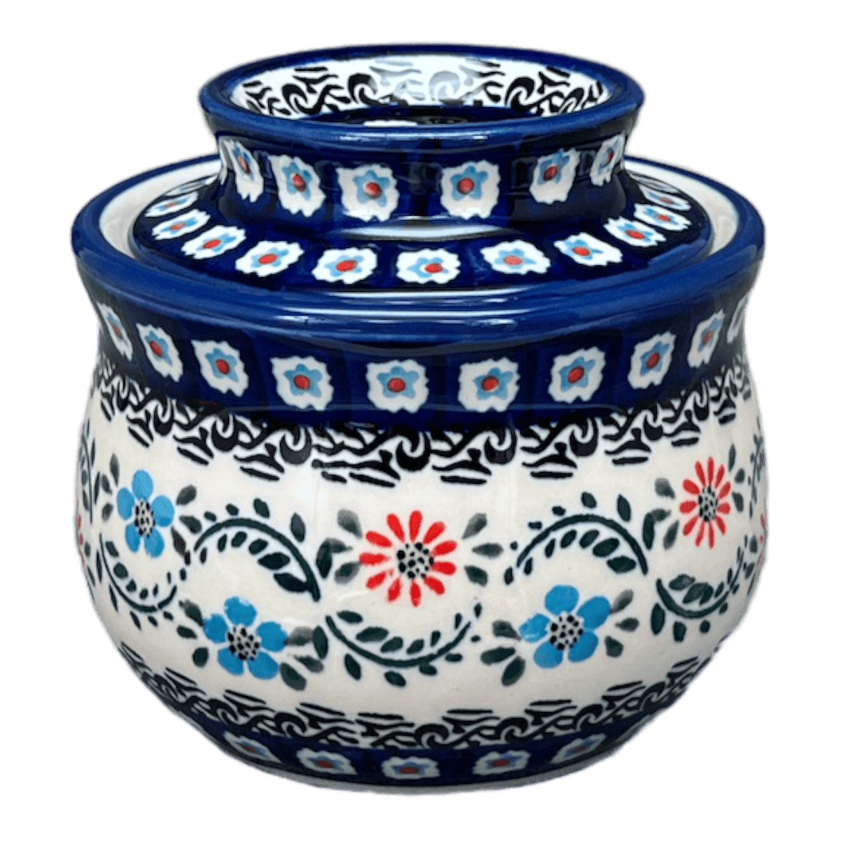 Butter Crock, 4.5" x 3.5" in "Climbing Aster" by Zaklady | Y1512-A1145A