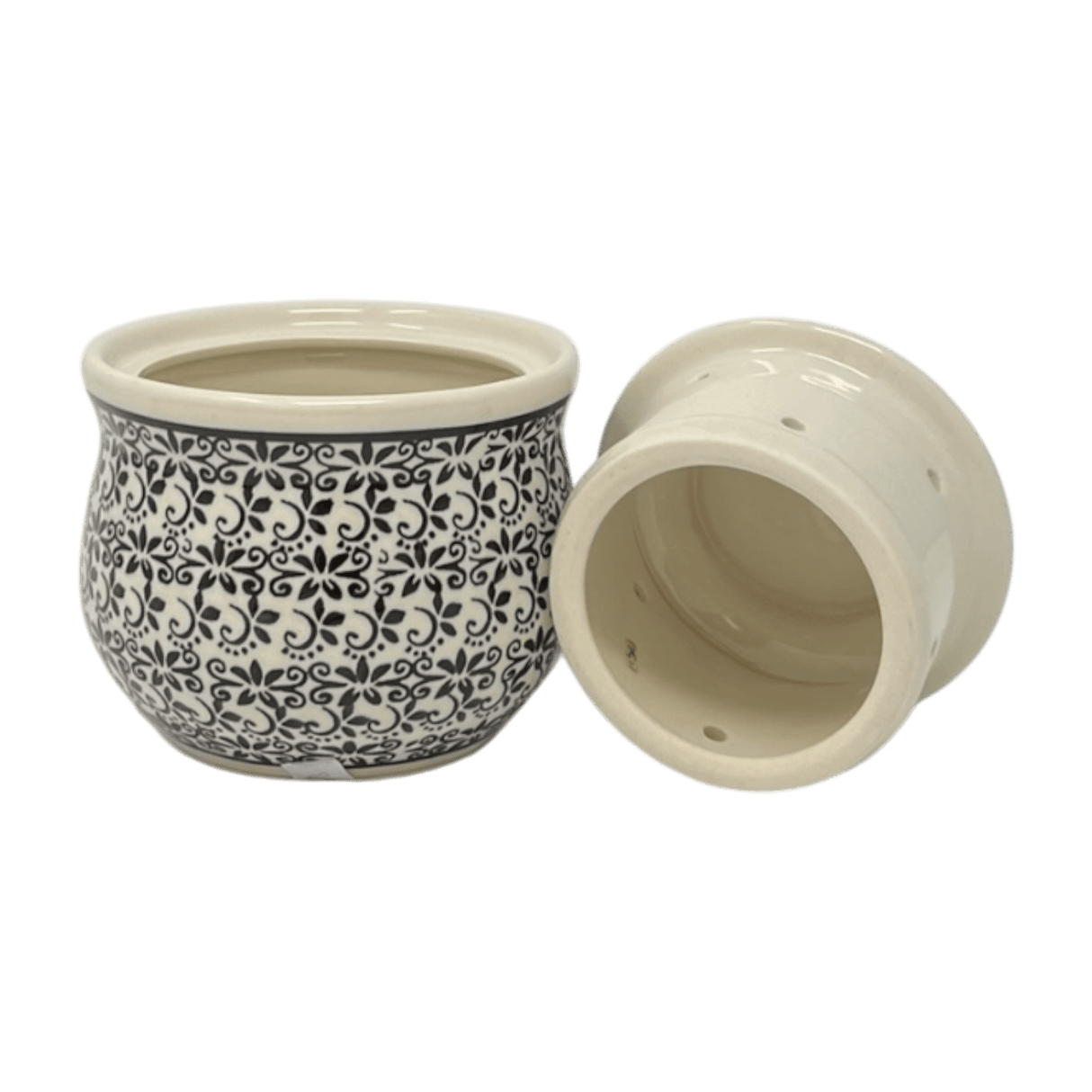 Butter Crock, 4.5" x 3.5" in "Midnight Lace" by Zaklady | Y1512-D941