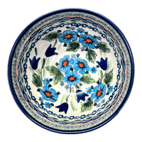 A picture of a Polish Pottery Zaklady Deep 6.25" Bowl (Julie's Garden) | Y1755A-ART165 as shown at PolishPotteryOutlet.com/products/zaklady-6-25-bowl-julies-garden-y1755a-art165