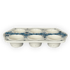 Polish Pottery Zaklady Muffin Pan (Something Blue) | Y1778-ART374 at PolishPotteryOutlet.com