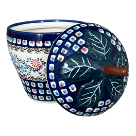 Polish Pottery 8" Strawberry Canister (Climbing Aster) | Y1873-A1145A Additional Image at PolishPotteryOutlet.com