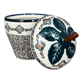 Polish Pottery Zaklady 8" Strawberry Canister (Mesa Verde Midnight) | Y1873-A1159A Additional Image at PolishPotteryOutlet.com
