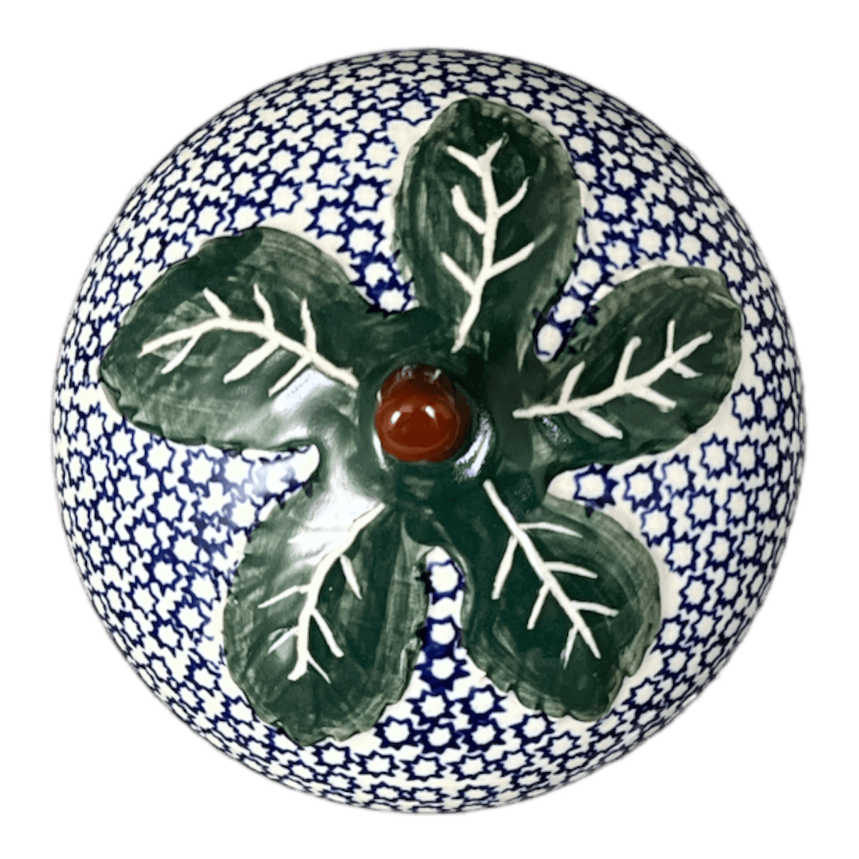Canister, Strawberry, 8" in "Blue Mosaic Flower" by Zaklady | Y1873-A221A