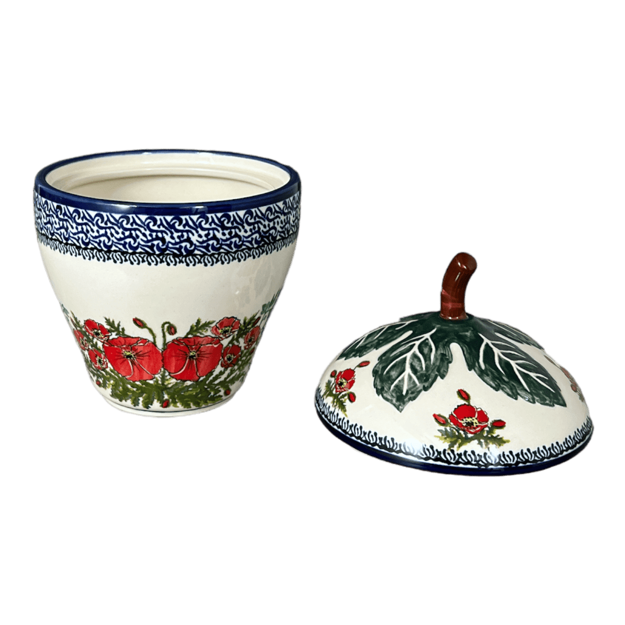 Canister, Strawberry, 8" in "Floral Crescent" by Zaklady | Y1873-ART237