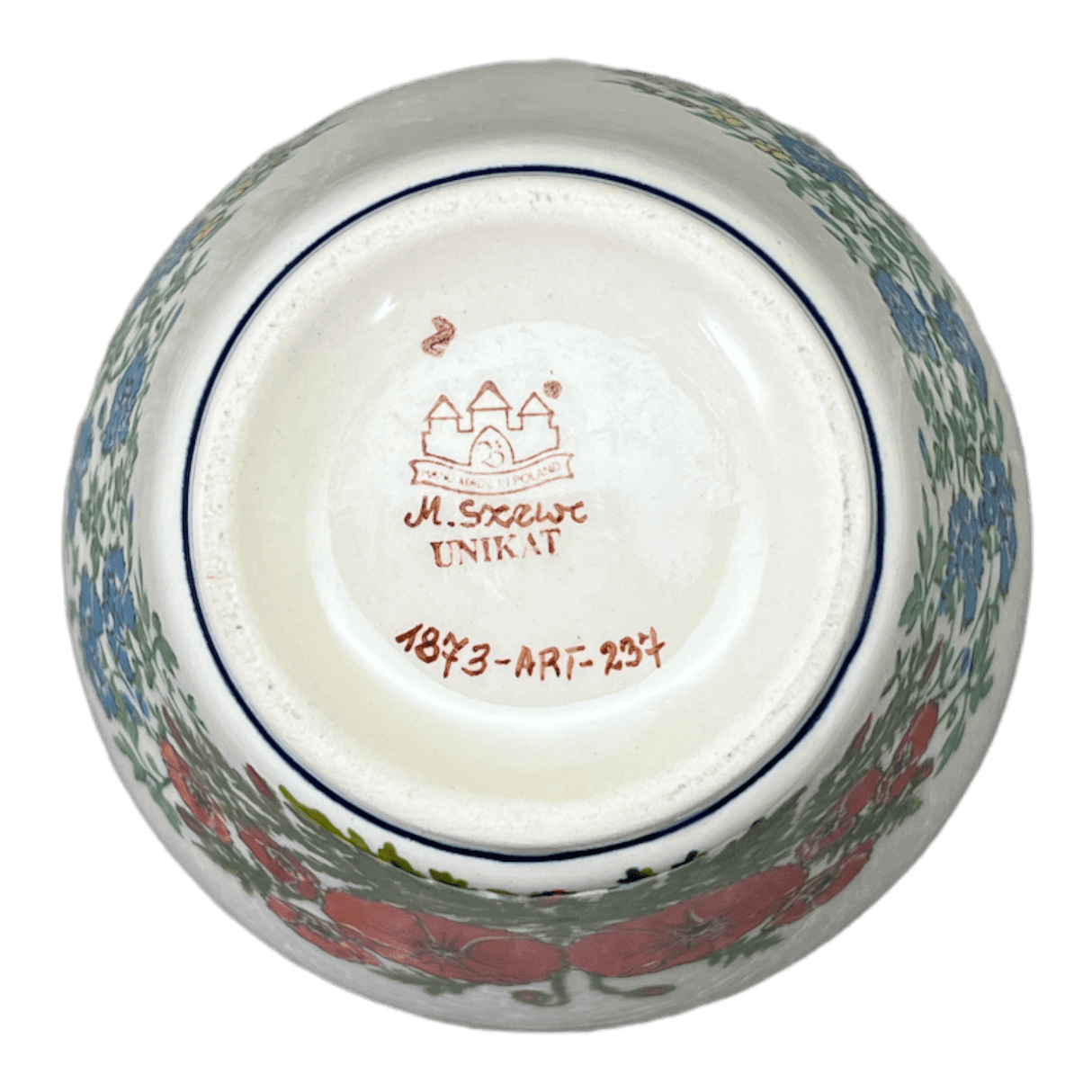 Canister, Strawberry, 8" in "Floral Crescent" by Zaklady | Y1873-ART237