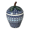 Polish Pottery Zaklady Strawberry Canister (Mosaic Blues) | Y1873-D910 at PolishPotteryOutlet.com