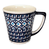 Polish Pottery Zaklady 14 oz. Tulip Mug (Mosaic Blues) | Y1920-D910 at PolishPotteryOutlet.com