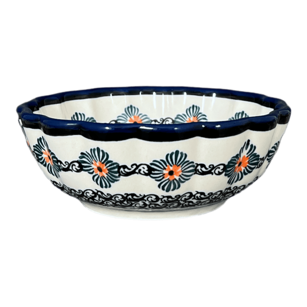 Bowl, Round, Blossom, 6" in "Mesa Verde Midnight" by Zaklady | Y1945A-A1159A