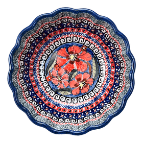 Polish Pottery Zaklady 6" Blossom Bowl (Exotic Reds) | Y1945A-ART150 Additional Image at PolishPotteryOutlet.com
