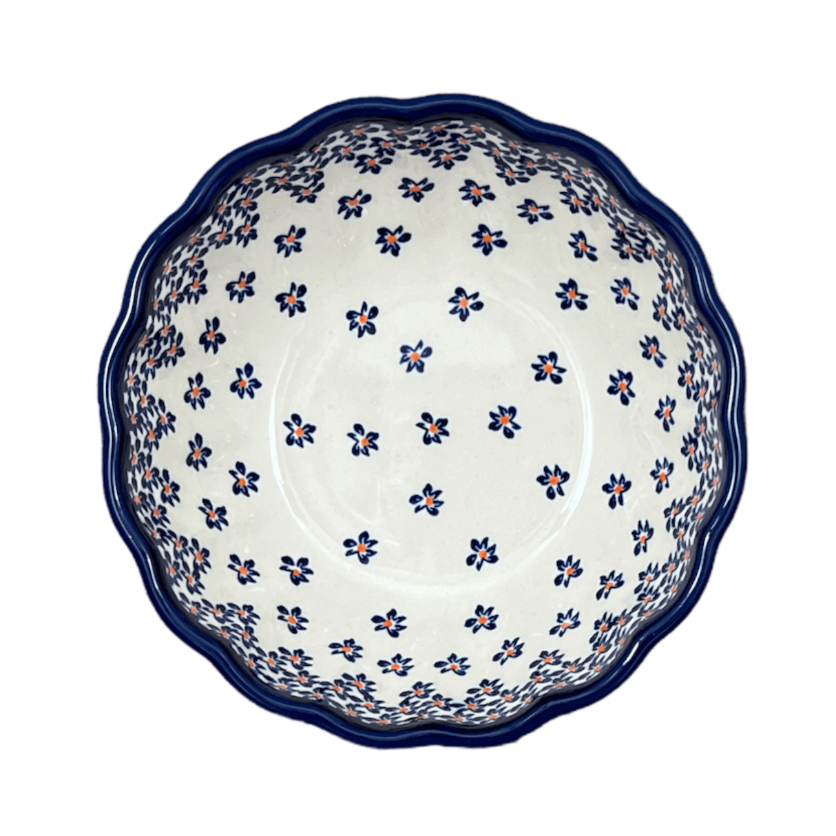 Bowl, Round, Blossom, 7" in "Falling Blue Daisies" by Zaklady | Y1946A-A882A