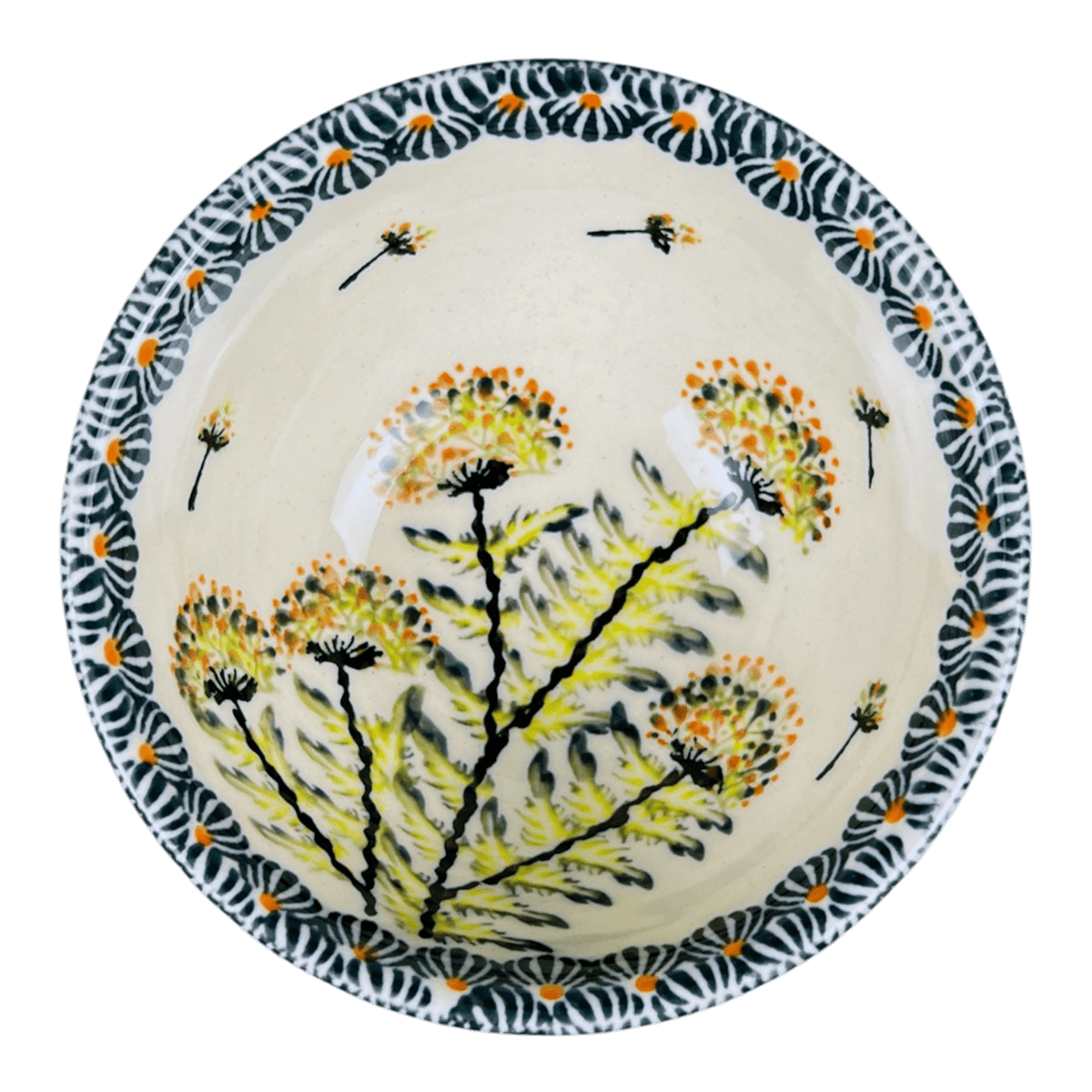 Bowl, Round, 4.5" in "Dandelions" by Zaklady | Y1953A-DU201