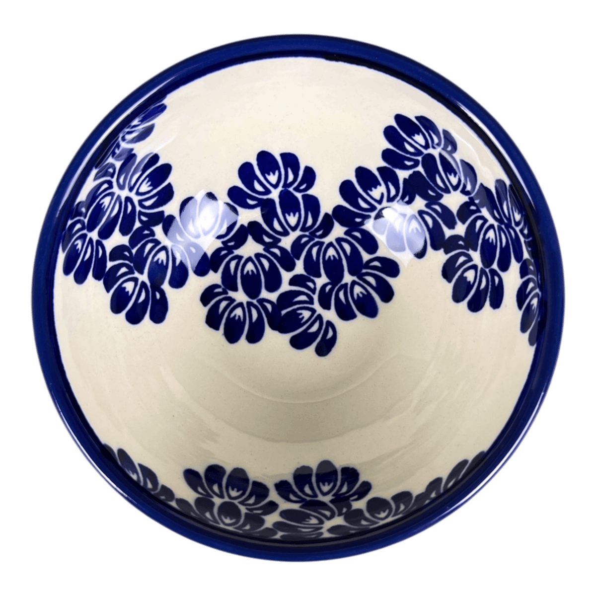 Bowl, Round, 5" in "Blue Floral Vines" by Zaklady | Y1954A-D1210A