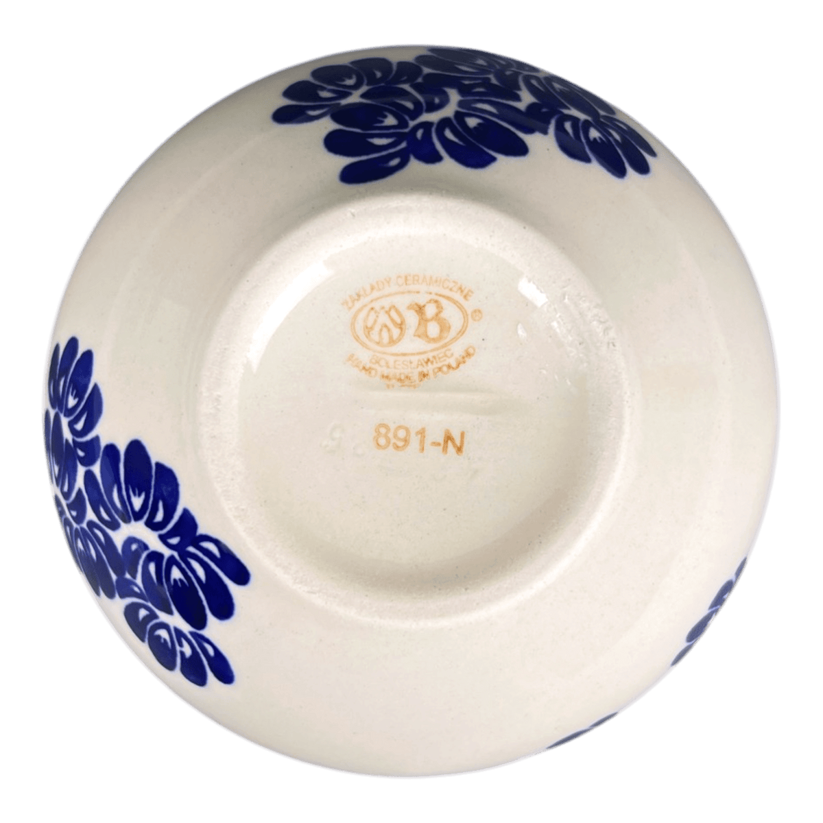 Bowl, Round, 5" in "Blue Floral Vines" by Zaklady | Y1954A-D1210A