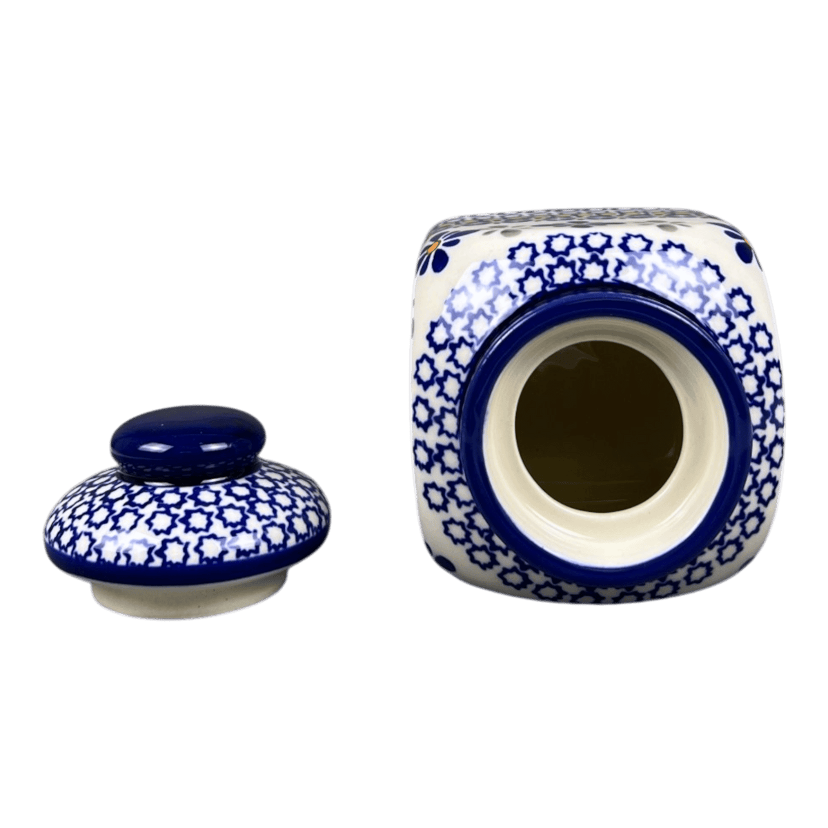 Canister, with Lid, 0.3 Liter in "Blue Mosaic Flower" by Zaklady | Y2000S-A221A