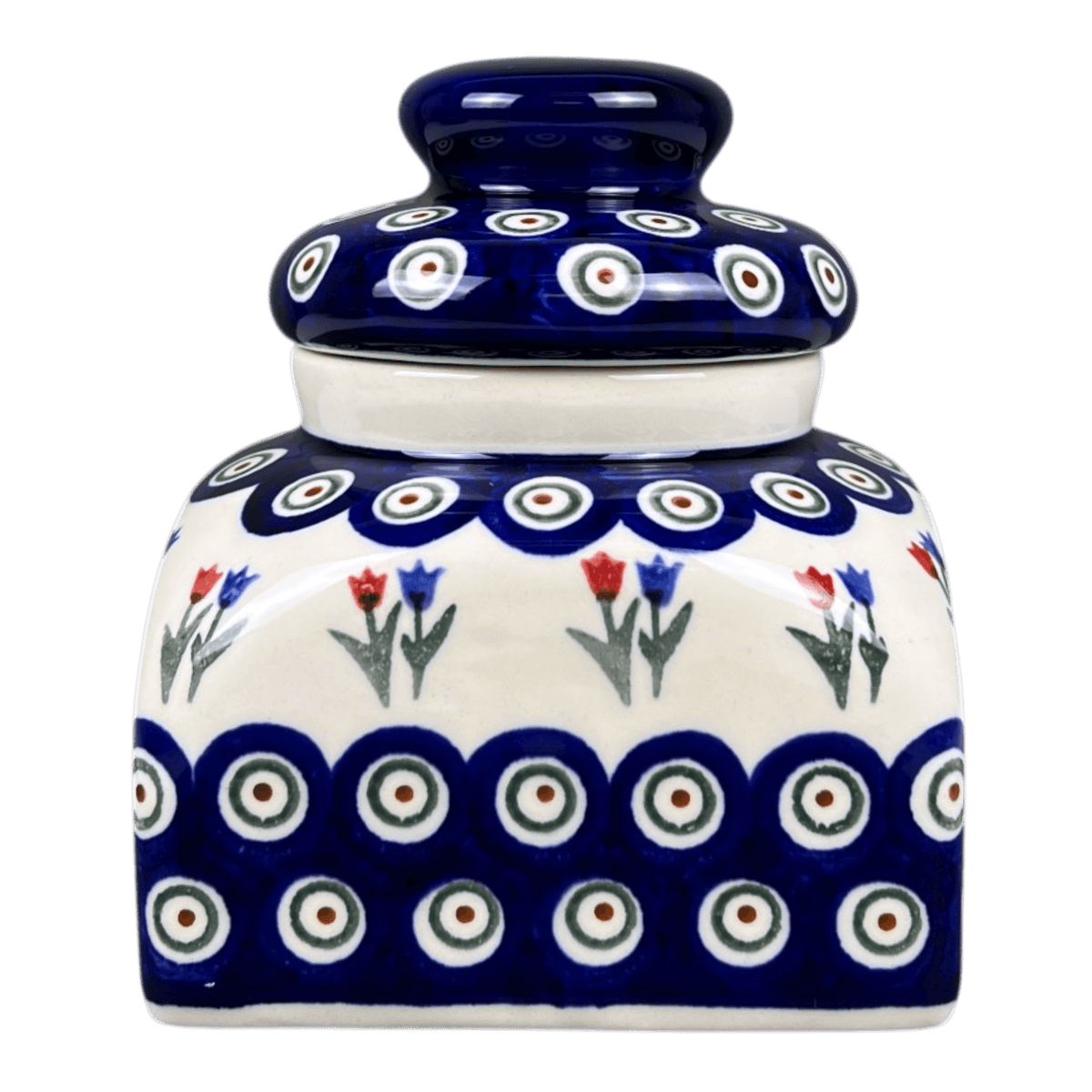 Canister, with Lid, 0.75 Liter, Zaklday (Y2001S) in "Peacock Tulip Medley" by Zaklady | Y2001S-D809