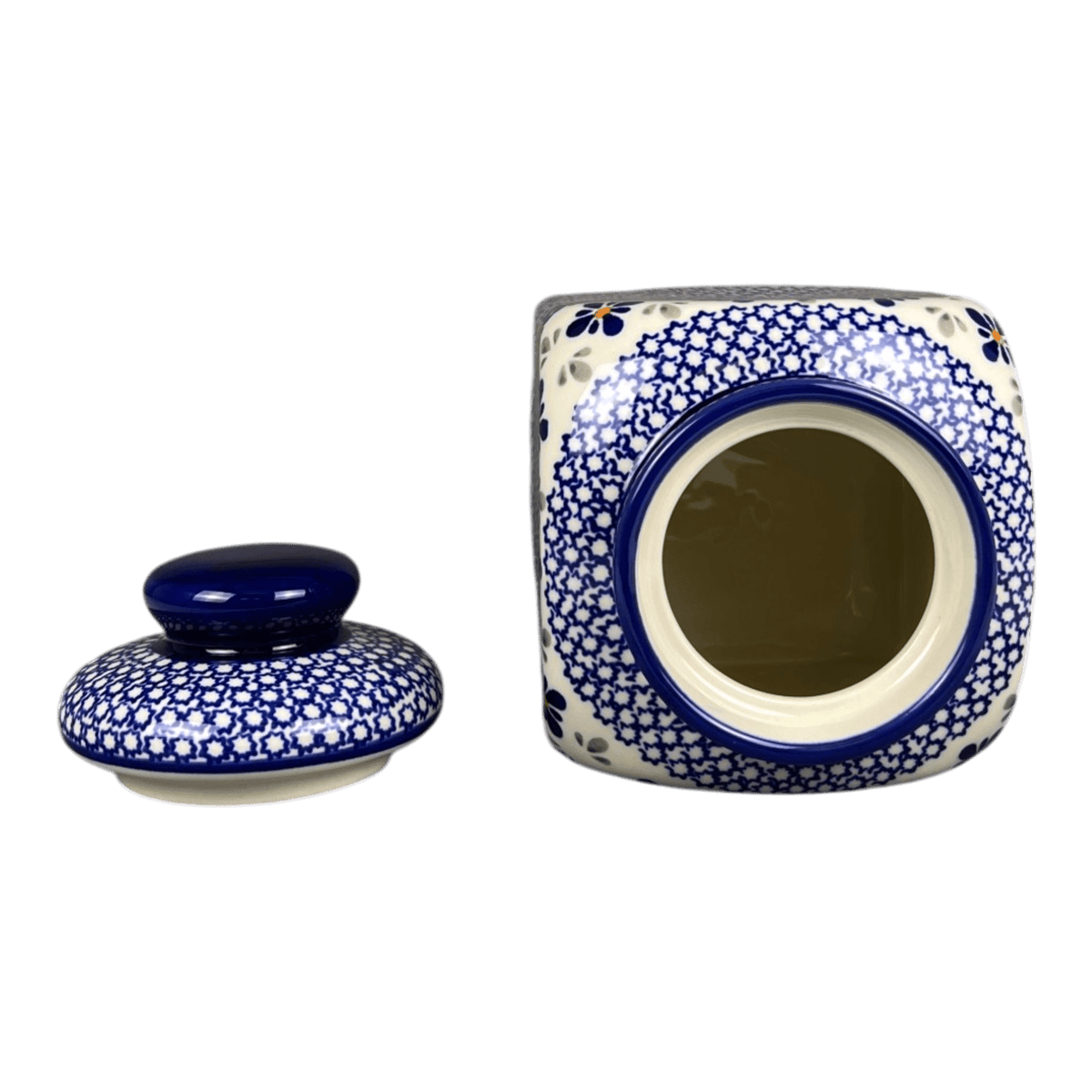Canister, with Lid, 1.4 Liter in "Blue Mosaic Flower" by Zaklady | Y2002S-A221A