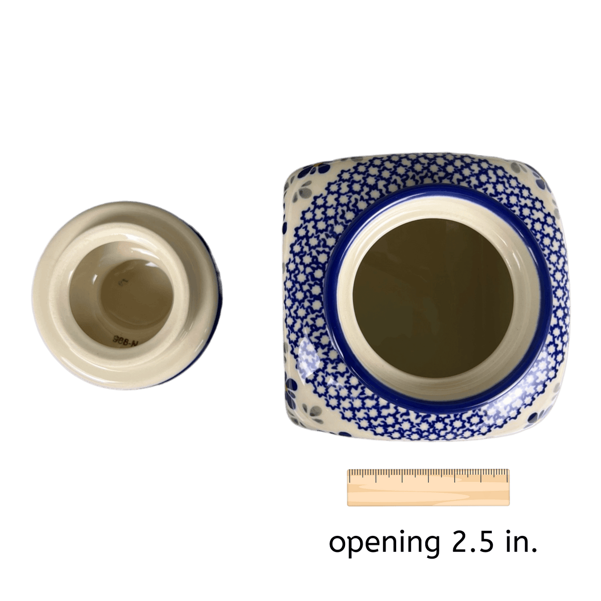 Canister, with Lid, 1.4 Liter in "Blue Mosaic Flower" by Zaklady | Y2002S-A221A