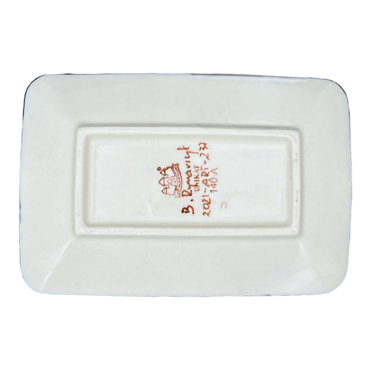 Tray, Sushi, 5" x 7.25" Small in "Floral Crescent" by Zaklady | Y2021-ART237