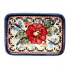 Polish Pottery Tiny Rectangular Sauce Dish (Butterfly Bouquet) | Y2024-ART149 at PolishPotteryOutlet.com