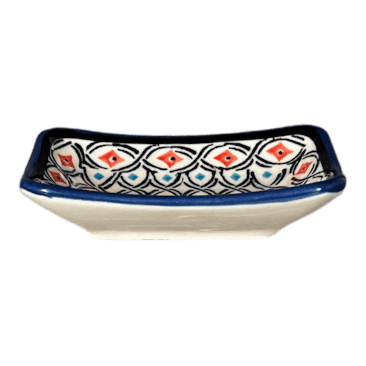 Sauce Dish, Rectangular, 3.75" x 2.75" Tiny in "Beaded Turquoise" by Zaklady | Y2024-DU203