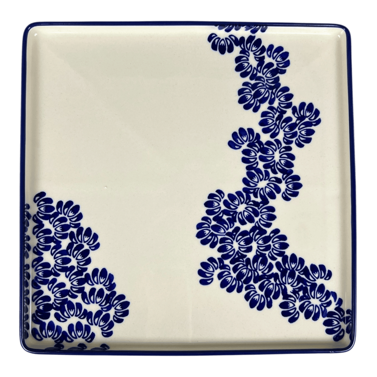 Tray, Square, 10.5" in "Blue Floral Vines" by Zaklady | Y2101A-D1210A