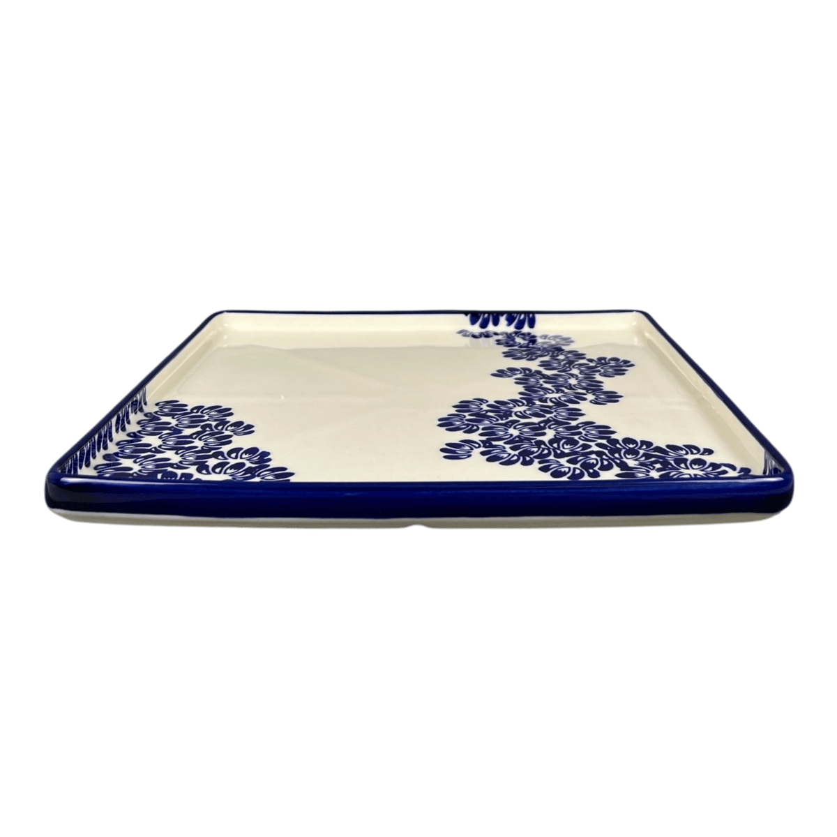 Tray, Square, 10.5" in "Blue Floral Vines" by Zaklady | Y2101A-D1210A