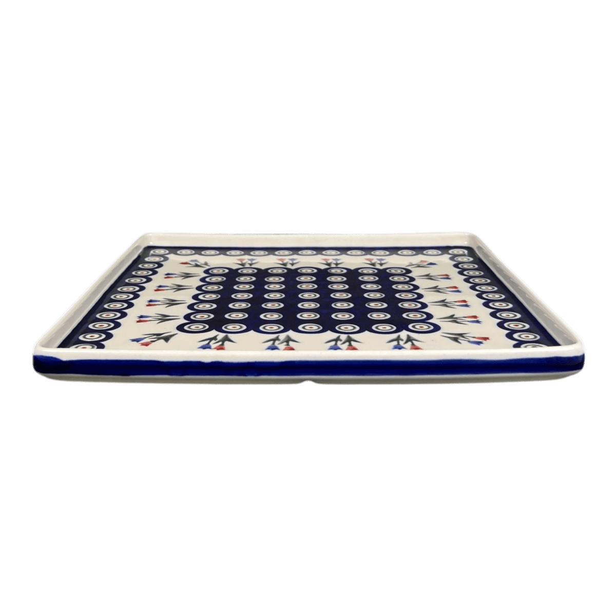 Tray, Square, 10.5" in "Peacock Tulip Medley" by Zaklady | Y2101A-D809
