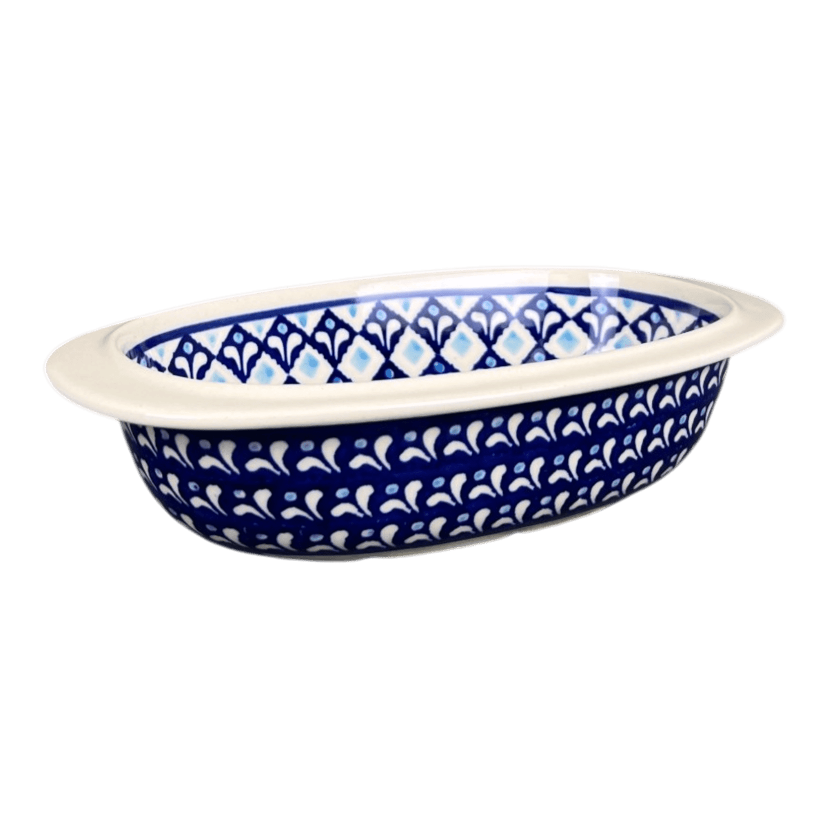 Baker, Oval, 9" x 4.5" in "Mosaic Blues" by Zaklady | Y227A-D910