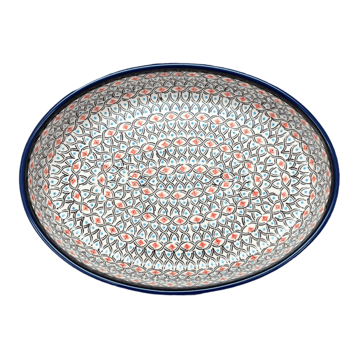 Baker, Oval, 12.25" in "Beaded Turquoise" by Zaklady | Y350A-DU203