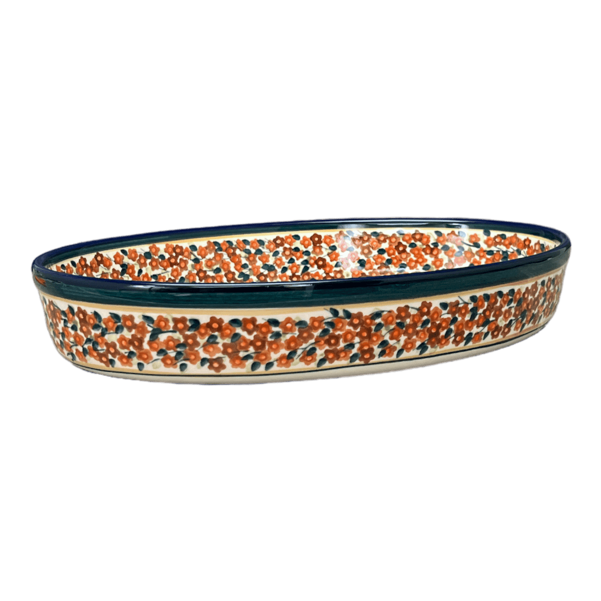 Baker, Oval, 12.25" in "Orange Wreath" by Zaklady | Y350A-DU52