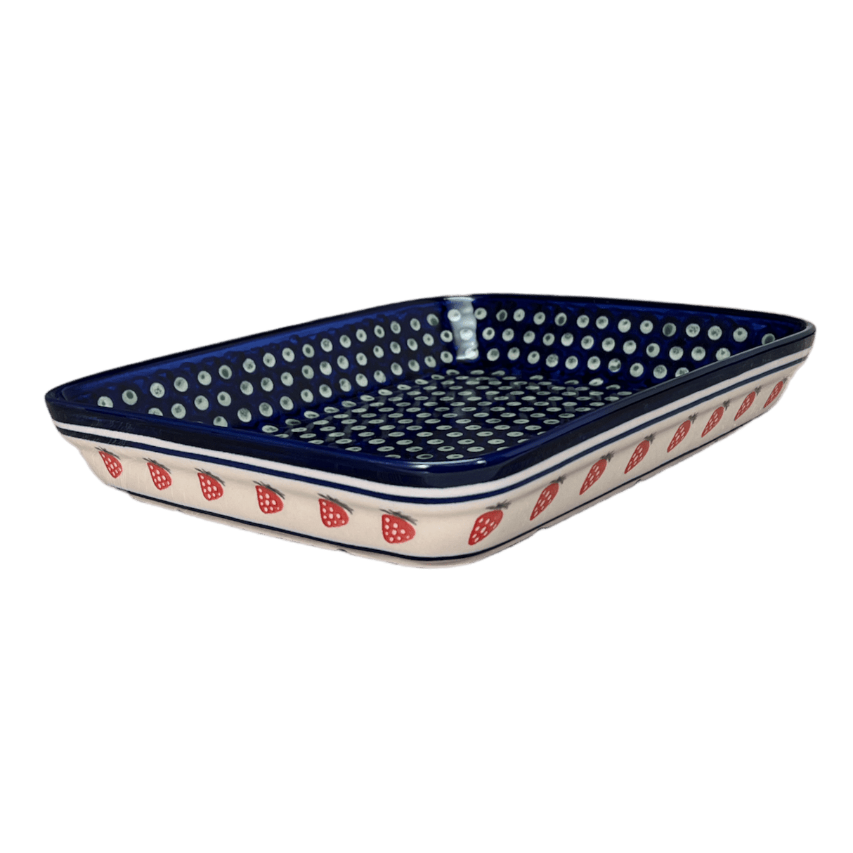 Baker, Rectangular, 9" x 11.75" in "Strawberry Dot" by Zaklady | Y371A-A310A
