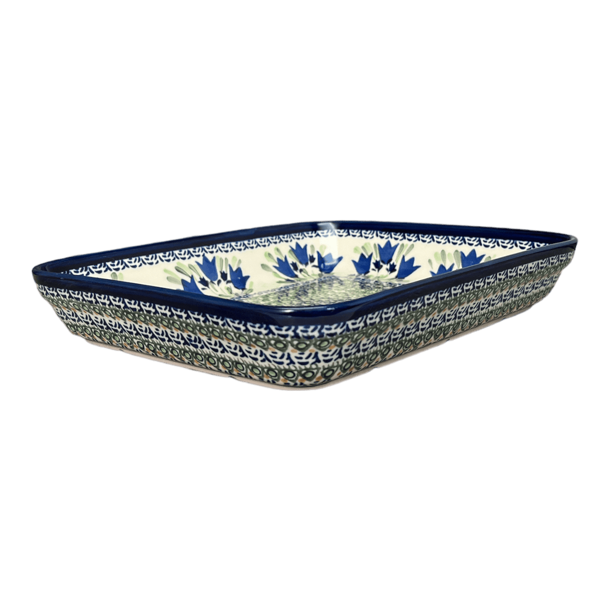 Baker, Rectangular, 9" x 11.75" in "Blue Tulips" by Zaklady | Y371A-ART160
