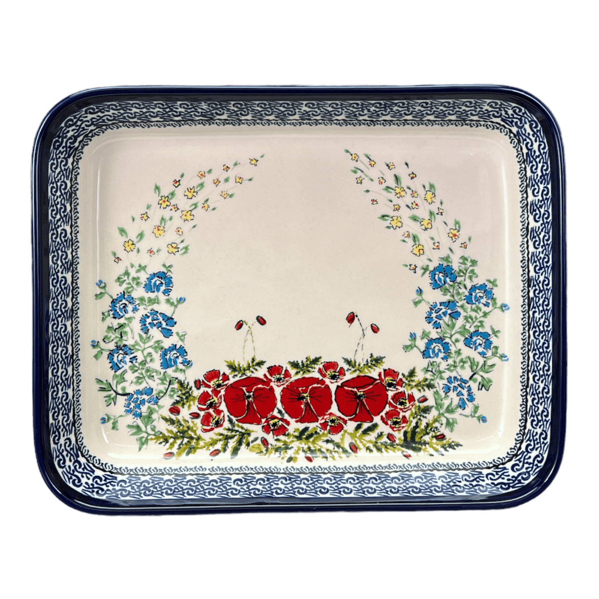 Baker, Rectangular, 9" x 11.75" in "Floral Crescent" by Zaklady | Y371A-ART237