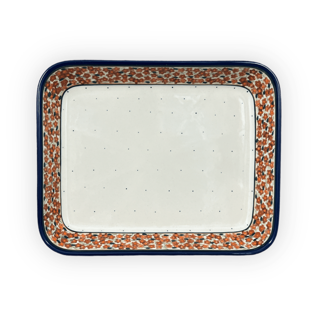 Baker, Rectangular, 9" x 11.75" in "Orange Wreath" by Zaklady | Y371A-DU52