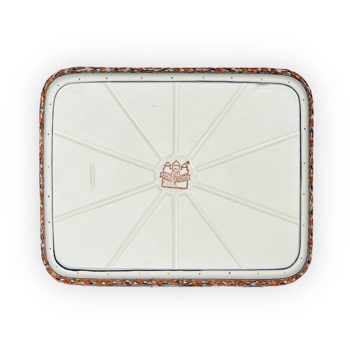 Baker, Rectangular, 9" x 11.75" in "Orange Wreath" by Zaklady | Y371A-DU52